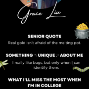 Senior bio for Grace Liu